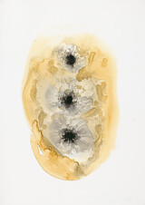 MICHELLE CONCEPCIÓN, 2020 - amber - acrylic on paper - 48 x 34 cm