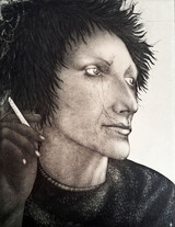 Annegret Soltau, „Gudrun Enslin I“, 1973, Aquatinta Radierung, Handabzug der Künstlerin, 50 x 34,5 cm, Unikat, 4.800 €