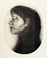 Annegret Soltau, „Selbst“, 1974, Aquatinta Radierung, Handabzug der Künstlerin, 53 x 39 cm, e.a., 1.800 €