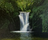 Andreas Scholz, 140x170cm, Oel auf Leinwand, Wasserfall – 7700 Euro
