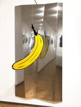 Thomas Baumgärtel, Spiegelei, 2018, Spraylack auf Metall, 200 x 100 cm, WVZ 2071