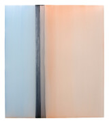 Sybille Pattscheck, Fenster, 2020, Enkaustik auf Acrylglas, 80 x 70 x 5 cm