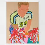 Moritz Moll PomPom, 2025, Öl, Acryl, Sprühfarbe auf Leinwand, 130 x 100 cm