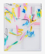 Rachel von Morgenstern: if there is a bustle in the hedgerow, Acryl auf Polyester, 120x95 cm 2022