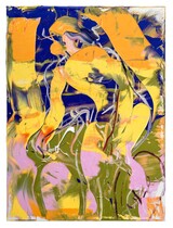 Sebastian Hosu: The Cyclist and its Complementary, 2025, Öl auf Leinwand, 190 x 160 cm