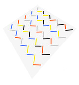 Hans Jörg Glattfelder, Lineare Variation B5, 1993, Acryl auf Leinwand, 125 x 125 cm