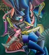 Crowds I 210 x 190 cm 2025, Mischt auf LW