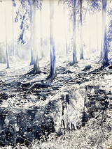 Blaue Landschaft 100 x 80 cm Lneu