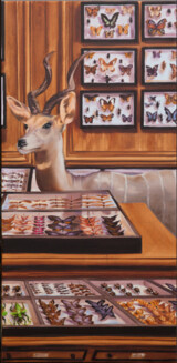 Ausschnitt Bei Tiffany, 2014, Öl auf Leinwand, 100 x 50 cm